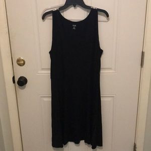 Simple black sleeveless dress